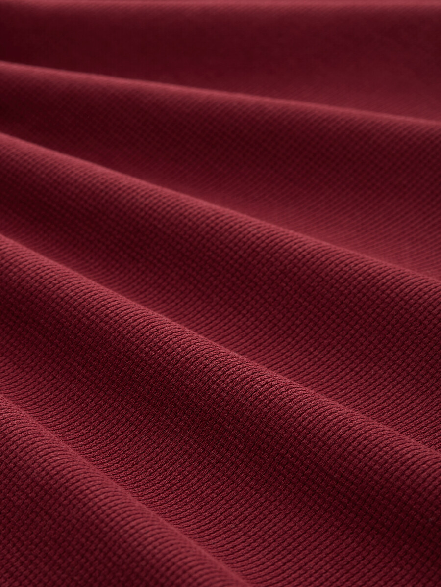 chemise à manches longues à texture gaufrée