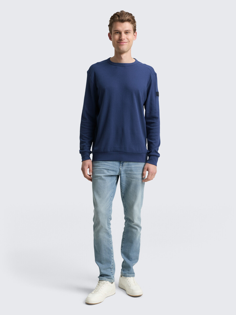chemise à manches longues à texture gaufrée