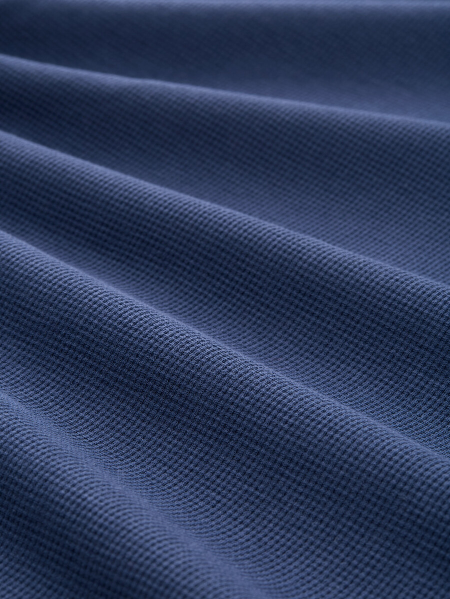 chemise à manches longues à texture gaufrée