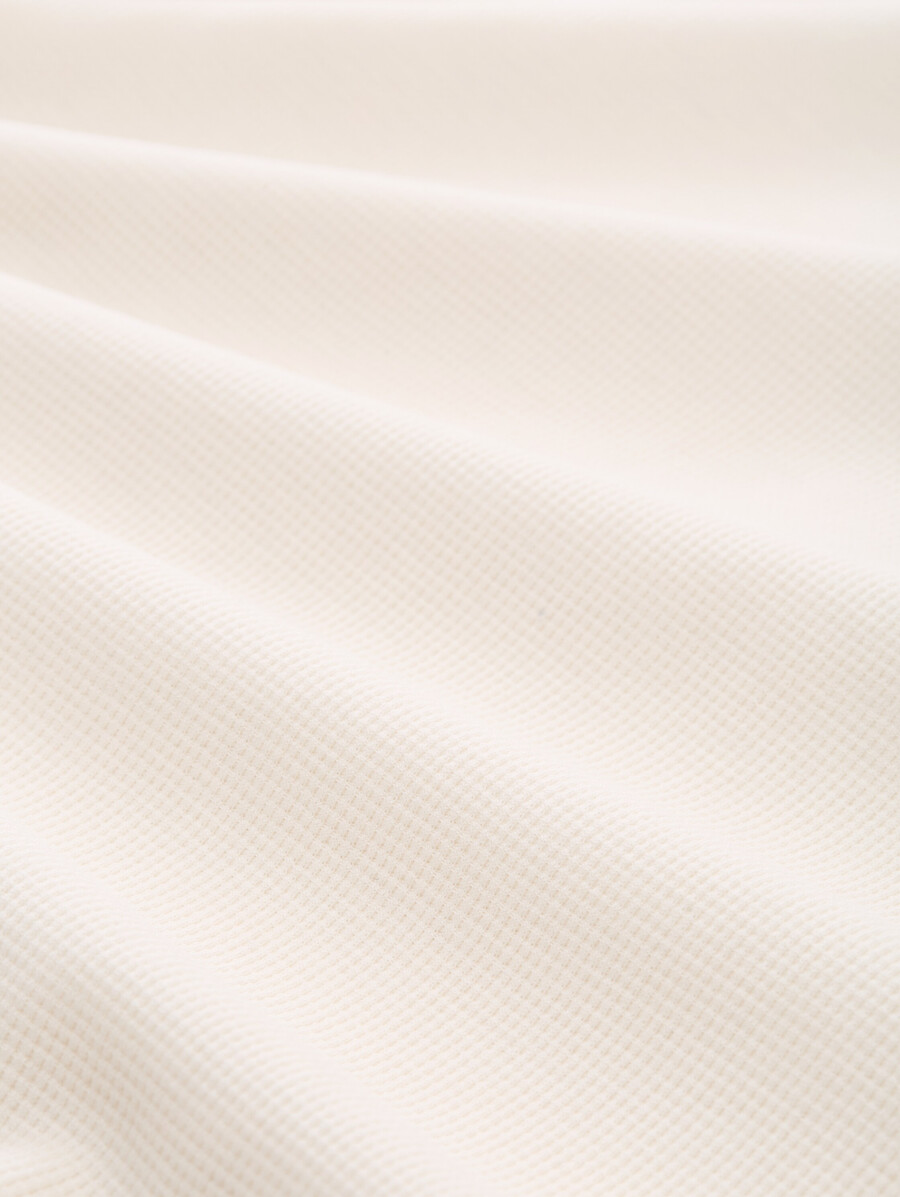 chemise à manches longues à texture gaufrée