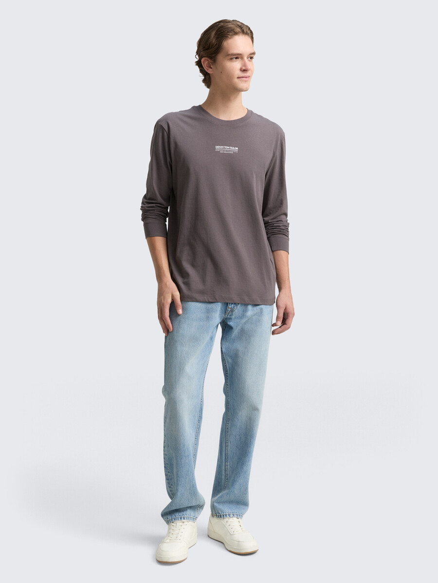 chemise à manches longues avec imprimé logo