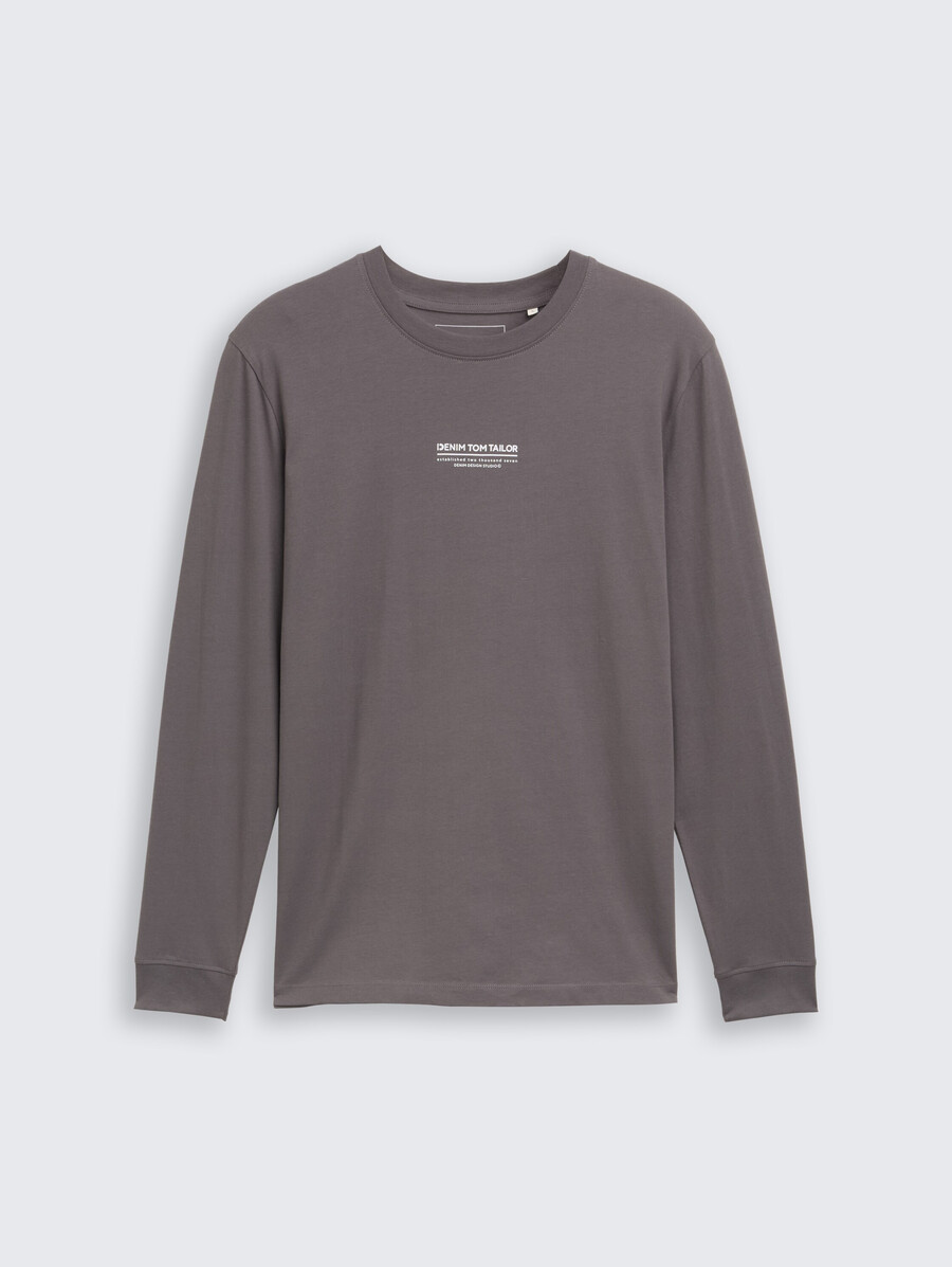 chemise à manches longues avec imprimé logo