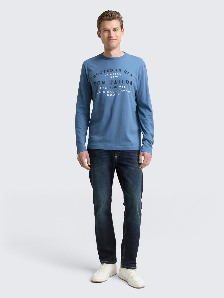 chemise à manches longues avec imprimé logo