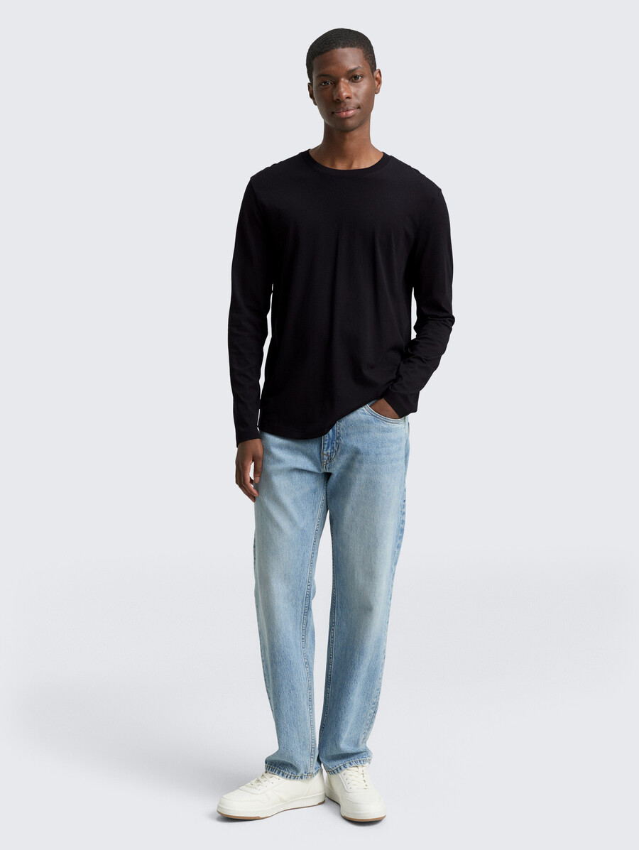 chemise basique à manches longues en coton