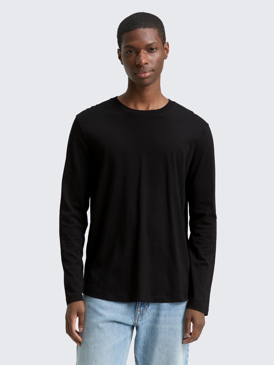 chemise basique à manches longues en coton