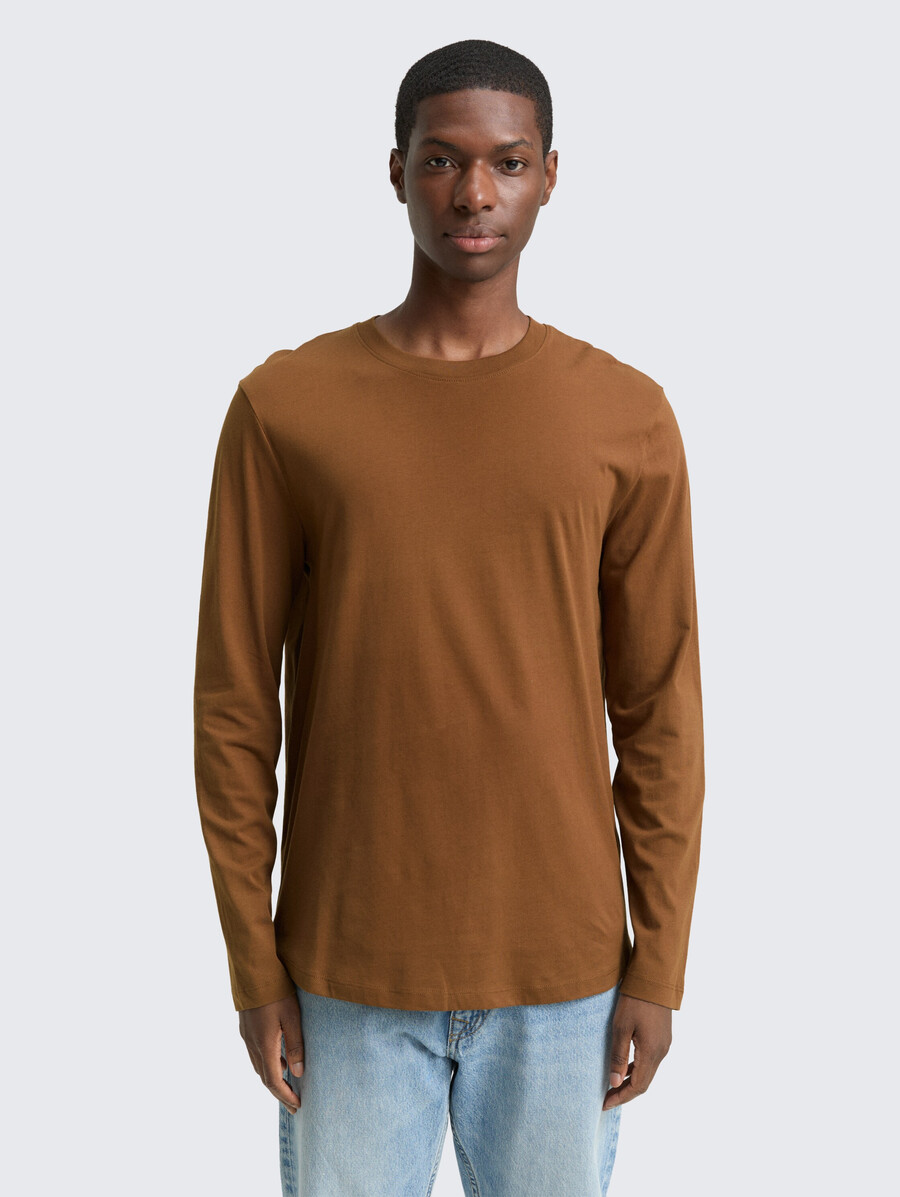 chemise basique à manches longues en coton