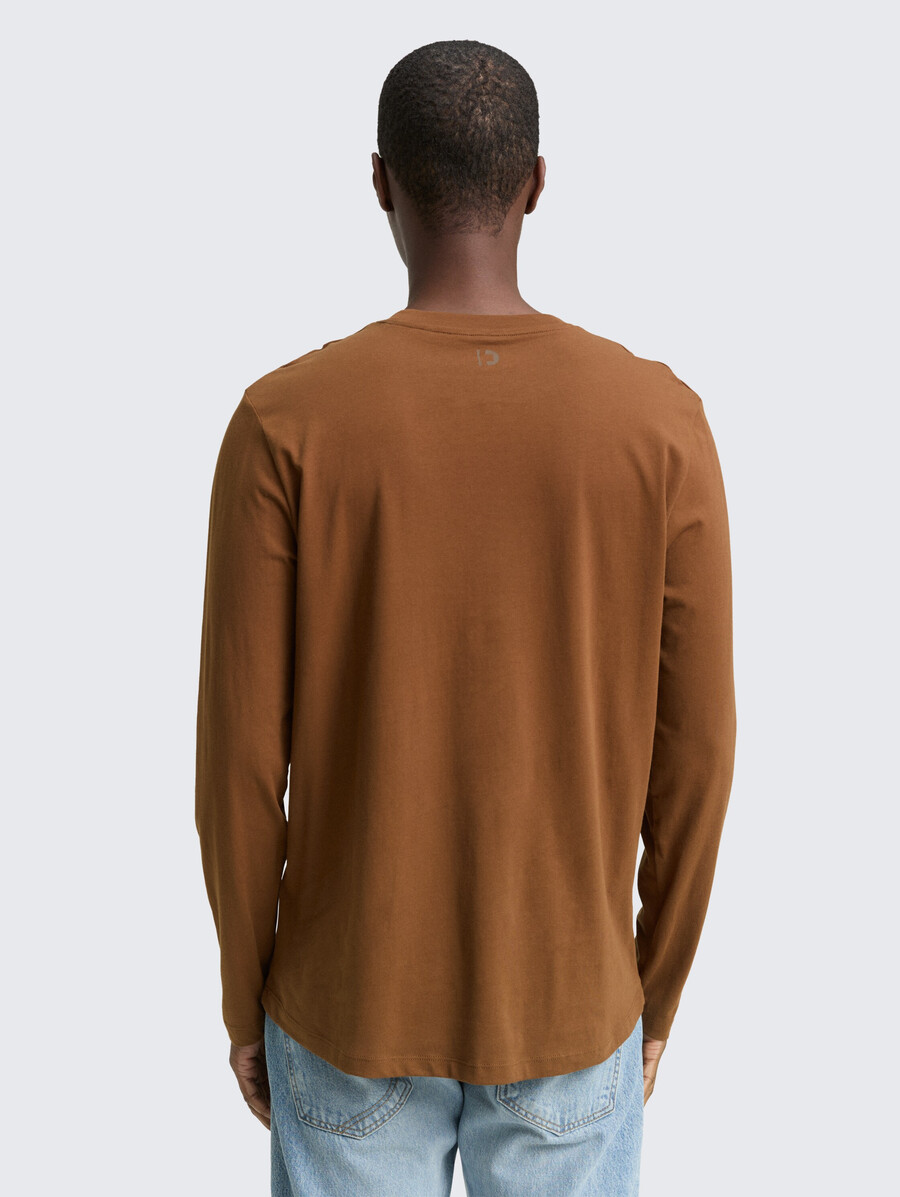 chemise basique à manches longues en coton