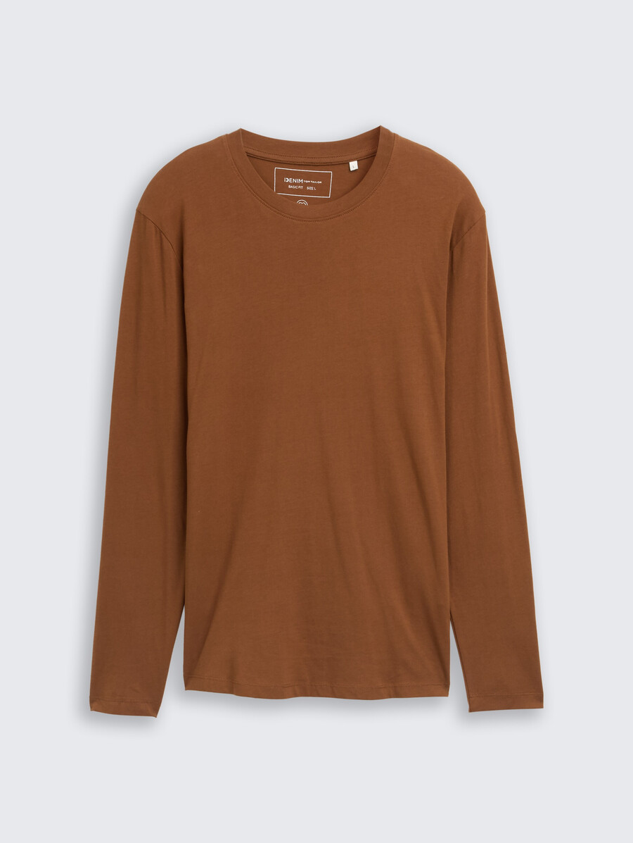 chemise basique à manches longues en coton