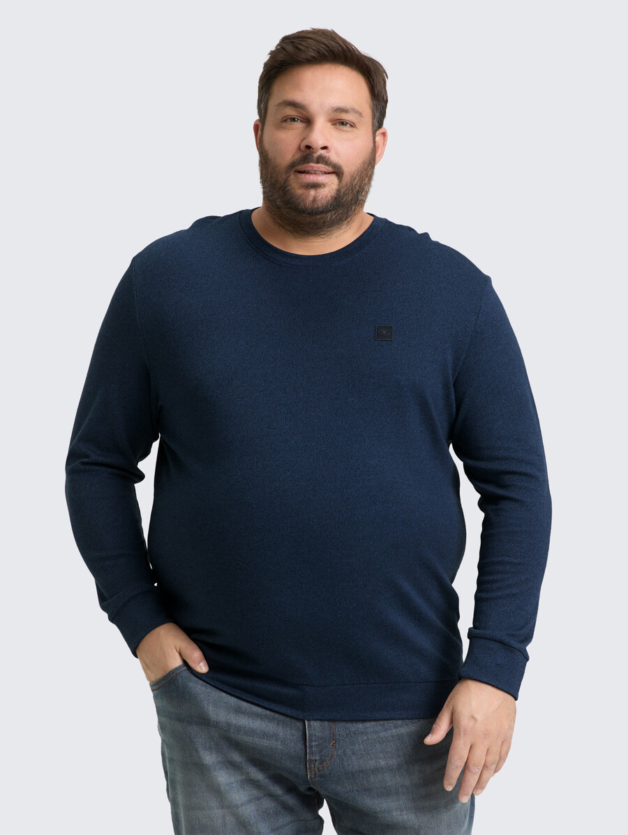chemise à manches longues grande taille avec logo