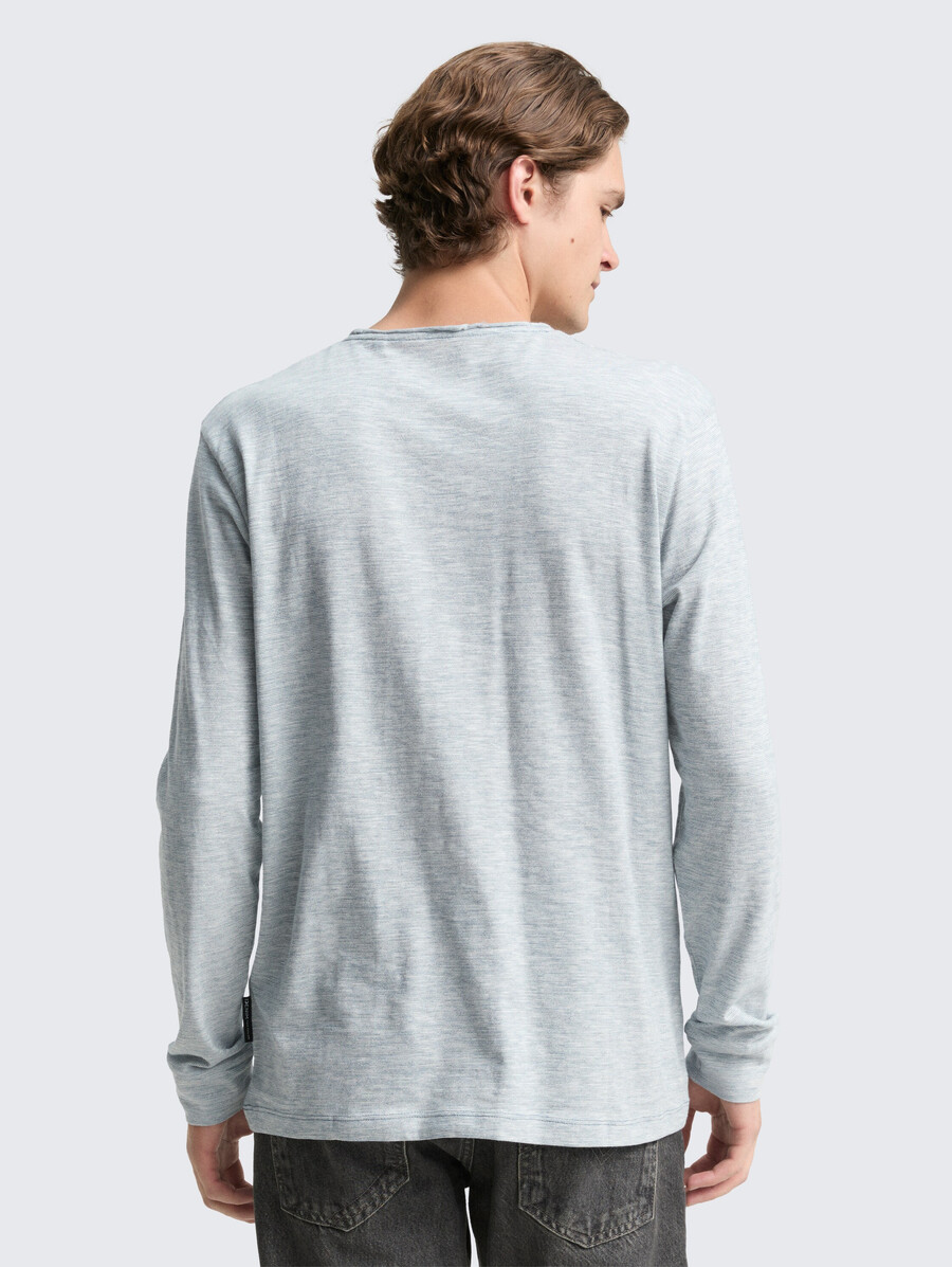 chemise à manches longues à laspect chiné