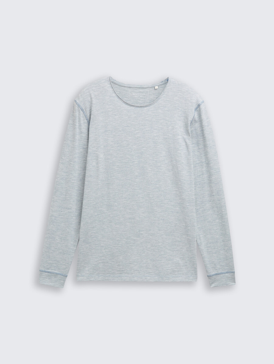 chemise à manches longues à laspect chiné