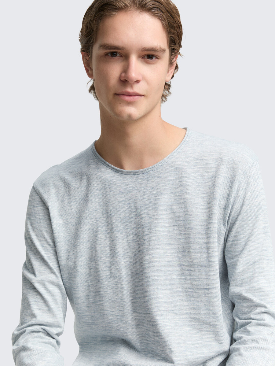chemise à manches longues à laspect chiné