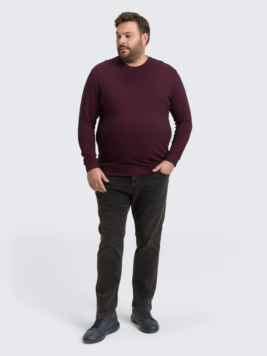 chemise à manches longues grande taille avec logo