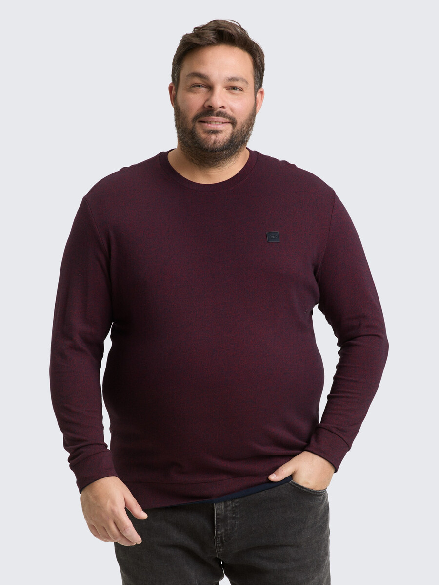 chemise à manches longues grande taille avec logo