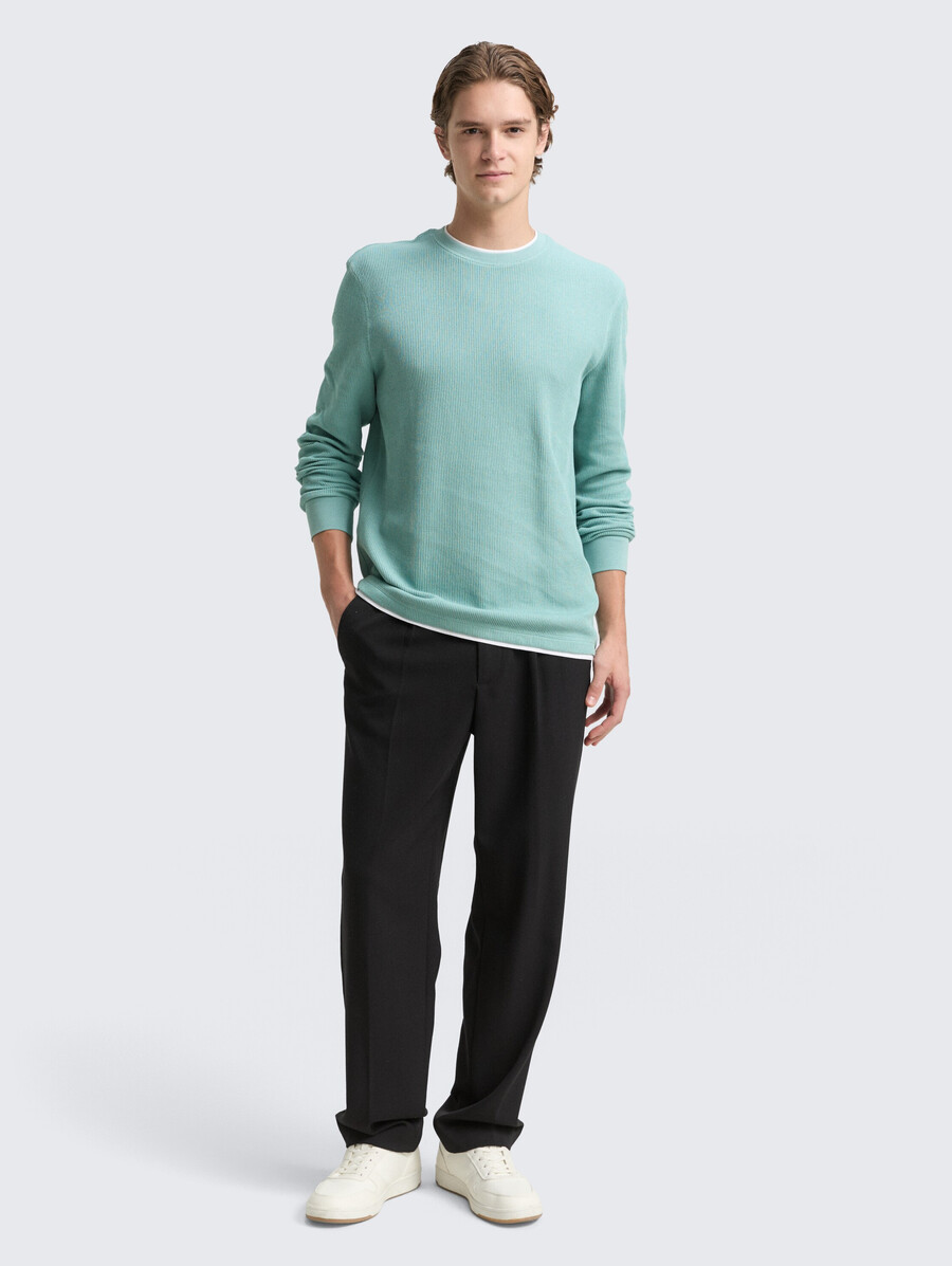chemise à manches longues au look 2 en 1