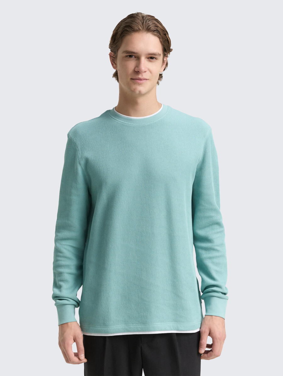 chemise à manches longues au look 2 en 1