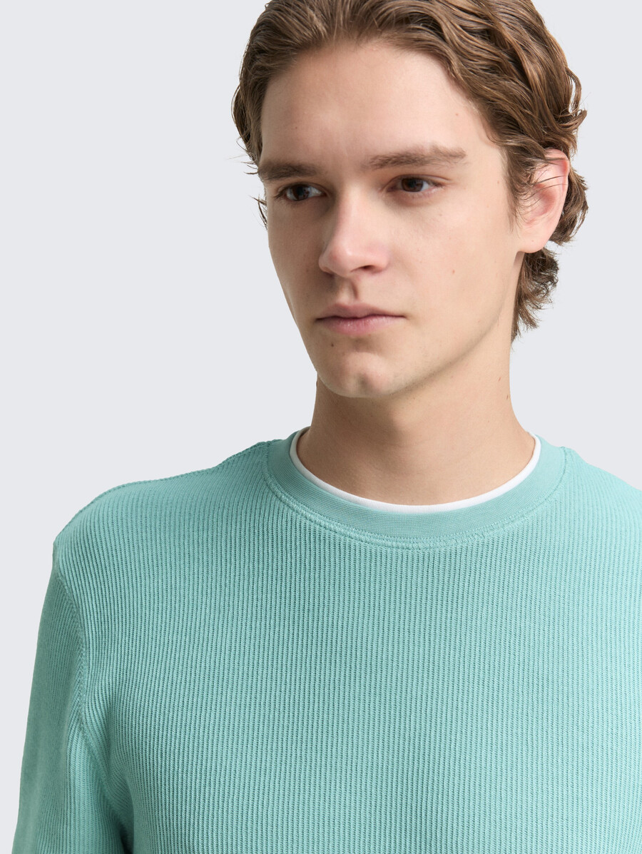 chemise à manches longues au look 2 en 1