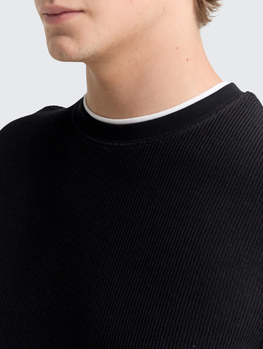 chemise à manches longues au look 2 en 1