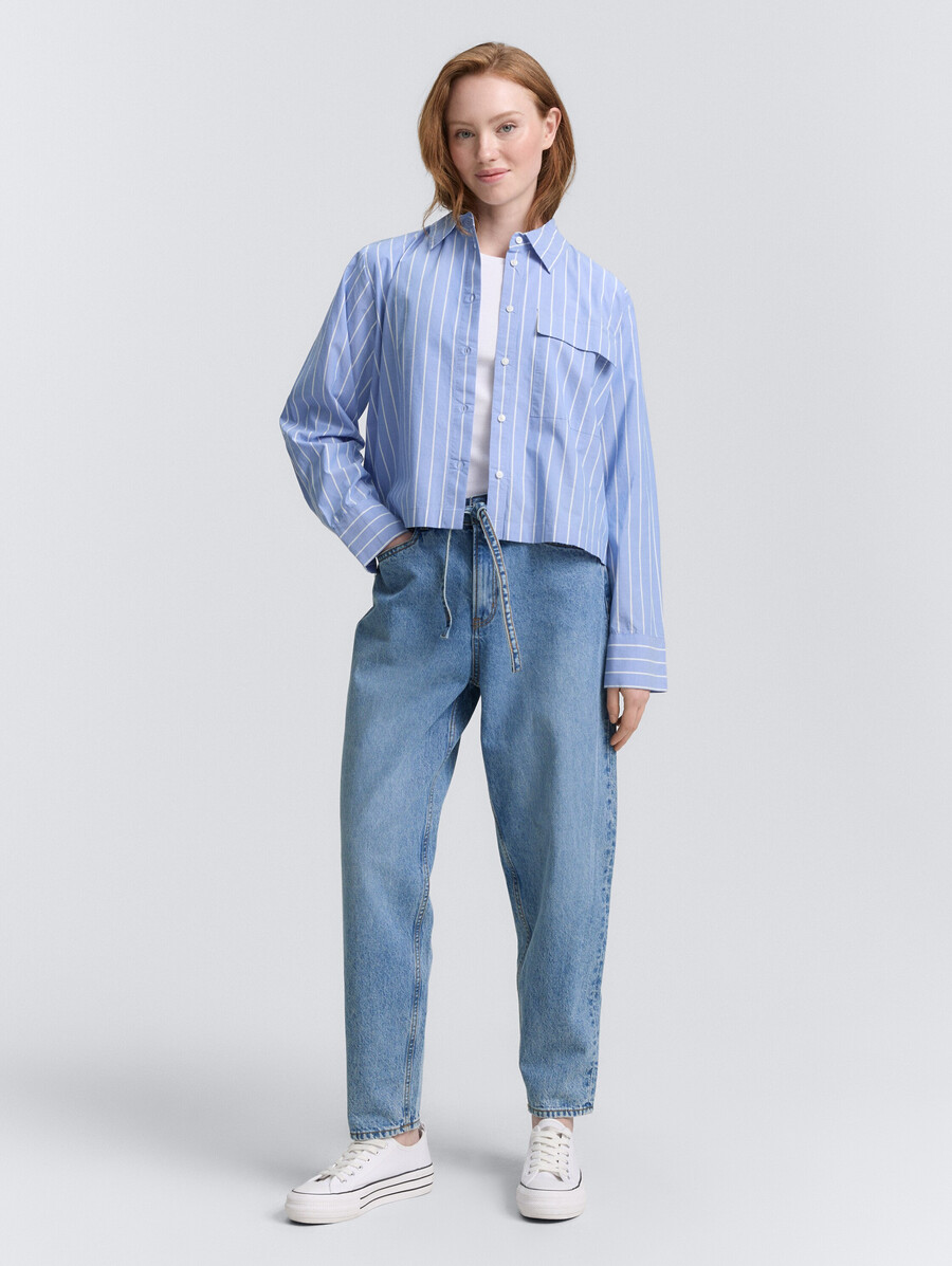 jean ttadea barrel avec ceinture