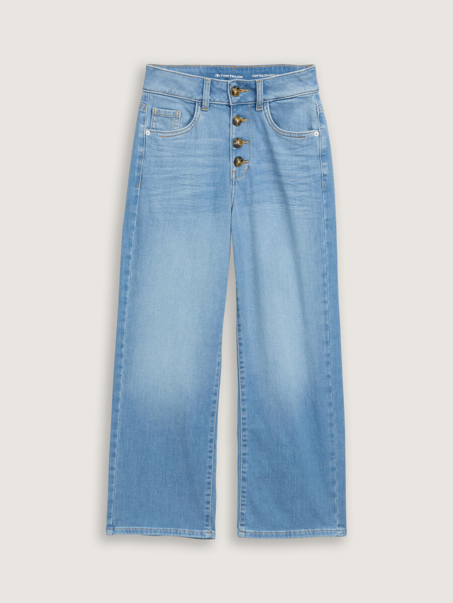 jean culotte à patte de boutonnage