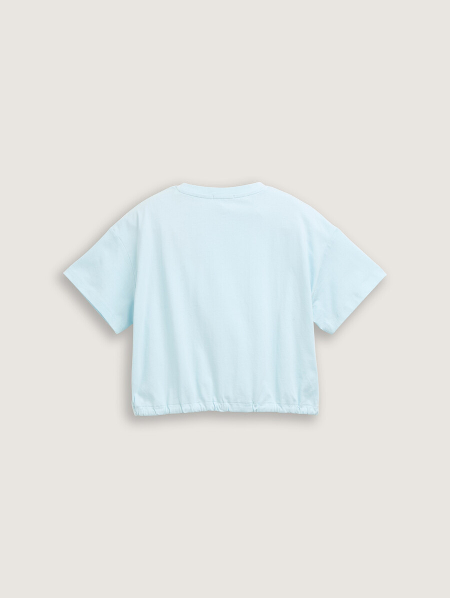 t-shirt court à cordon de serrage
