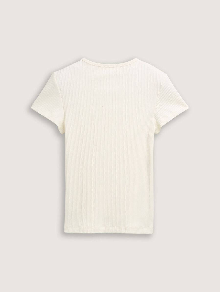 t-shirt côtelé avec découpes