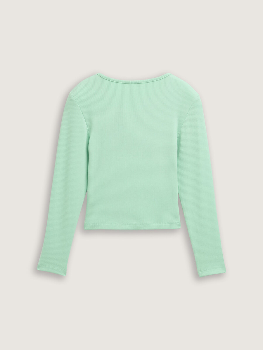 chemise courte à manches longues avec patte de boutonnage