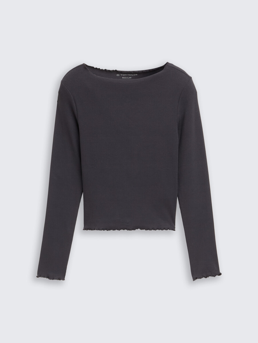 chemise côtelée à manches longues