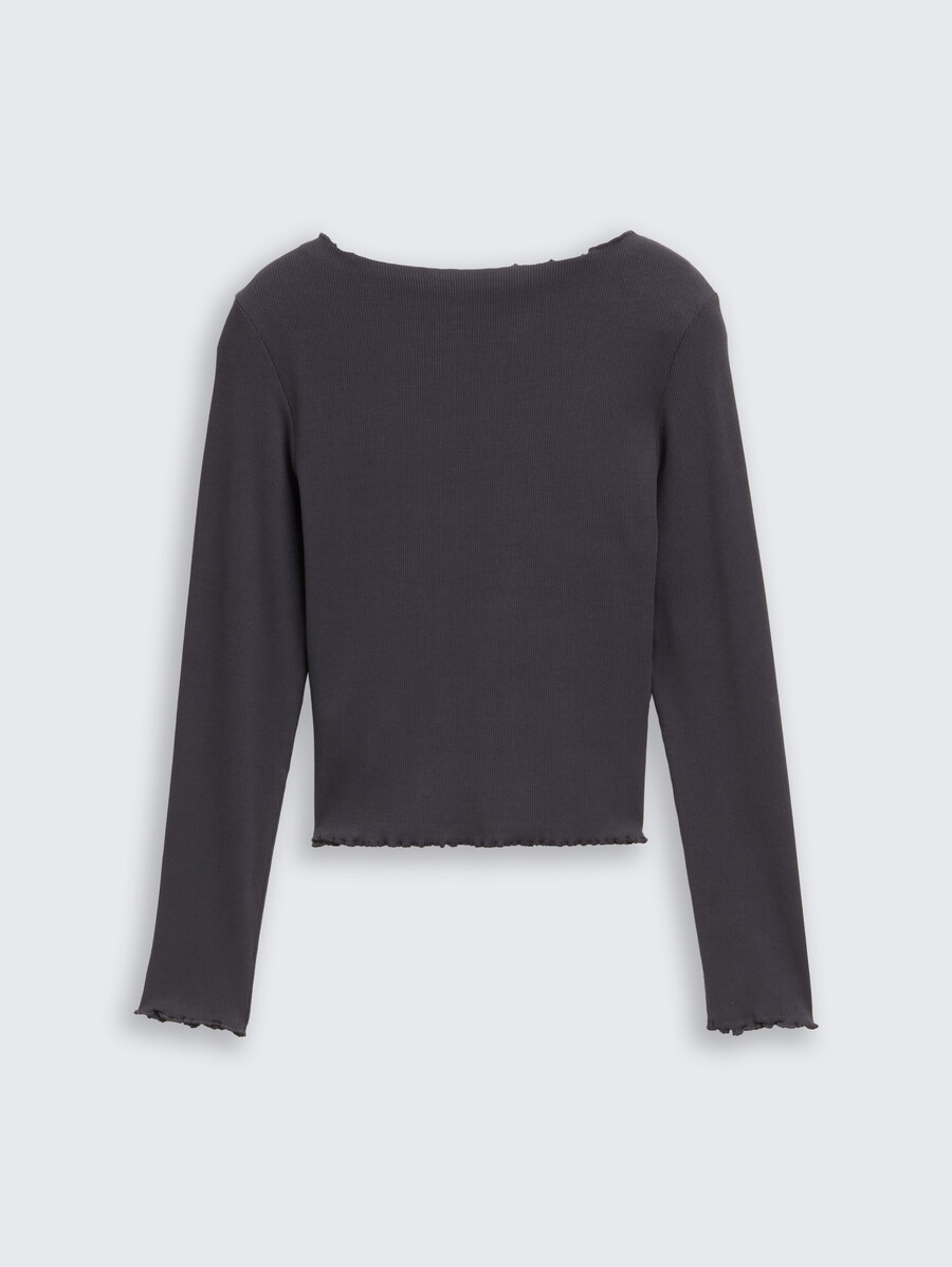 chemise côtelée à manches longues