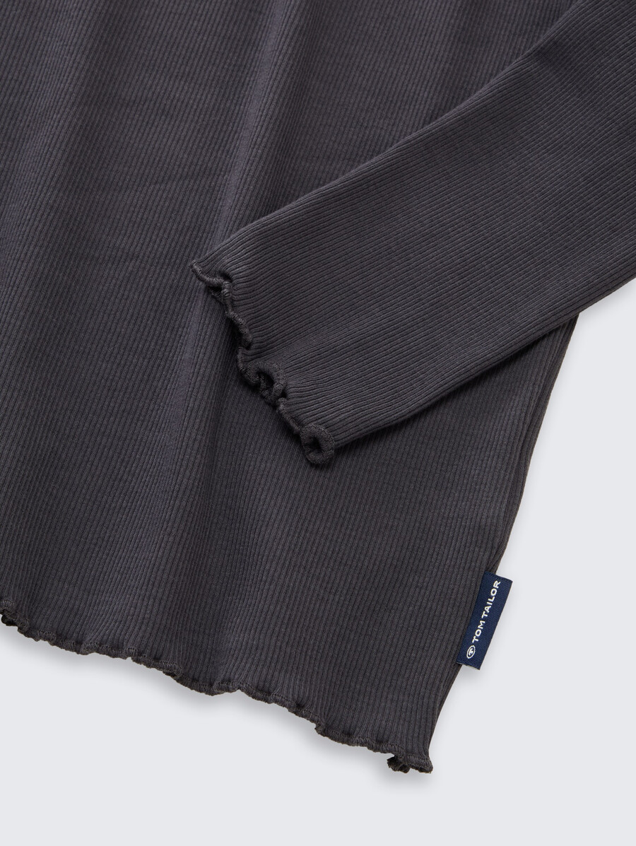 chemise côtelée à manches longues