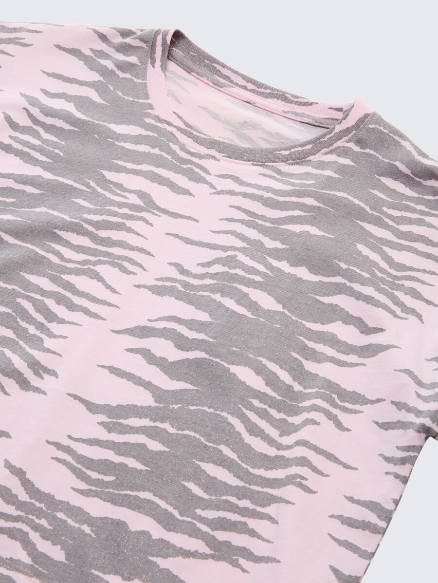 chemise courte à manches longues à motifs