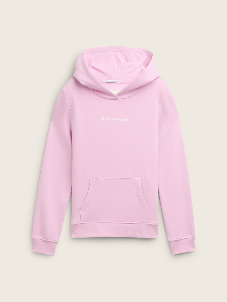 sweat à capuche imprimé avec logo