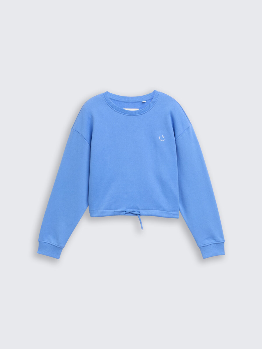 sweat-shirt court brodé