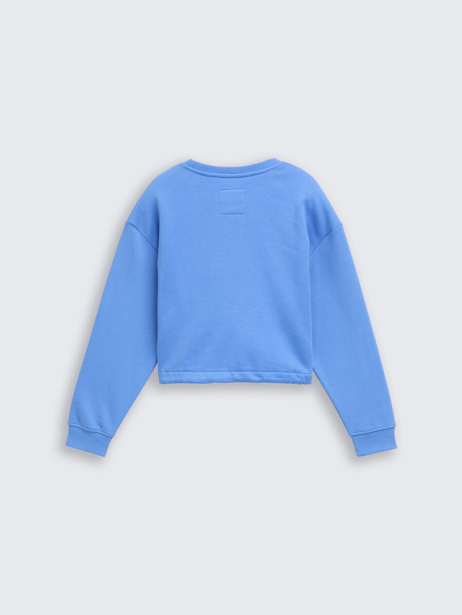 sweat-shirt court brodé