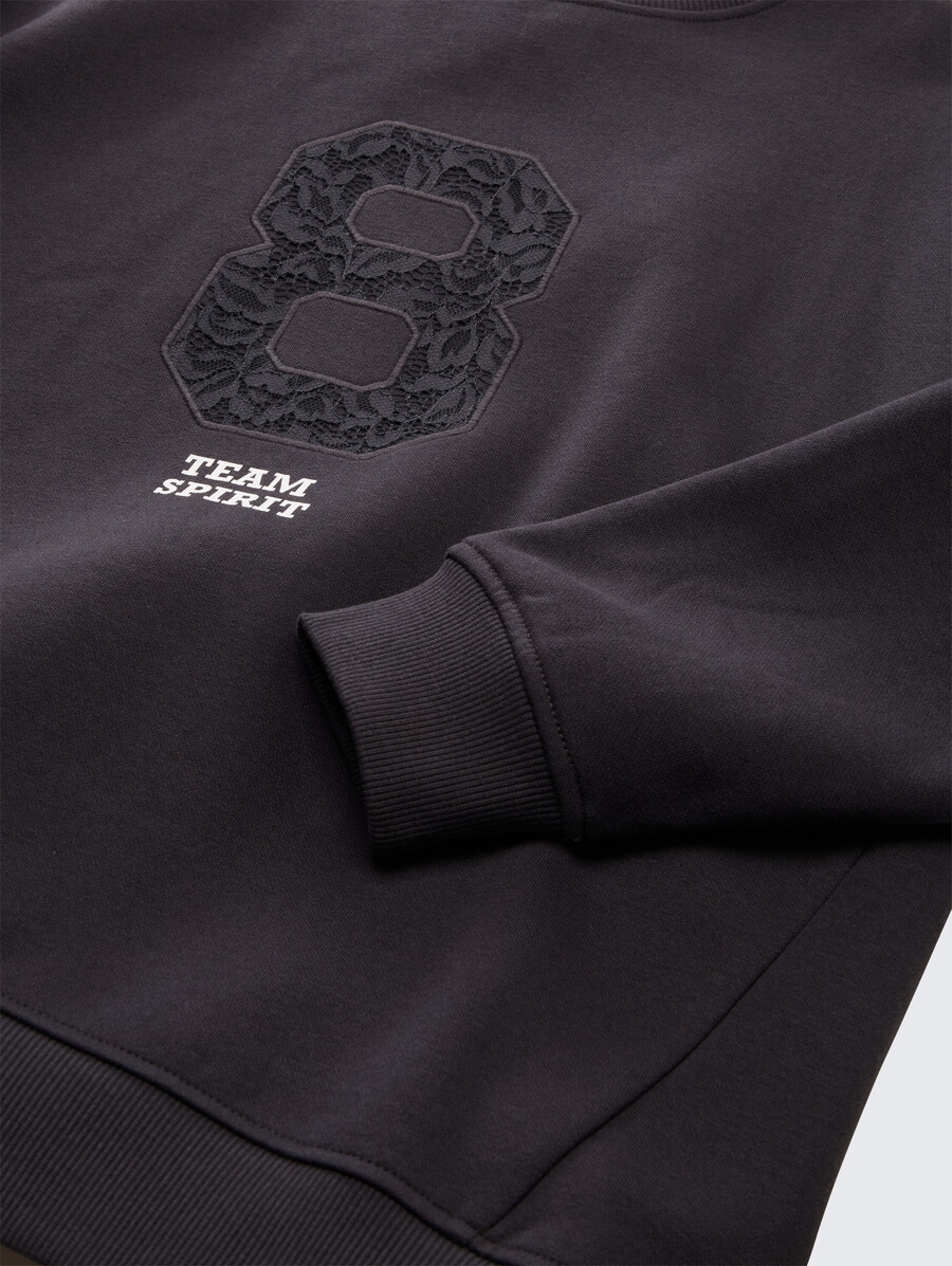 sweat-shirt oversize avec application