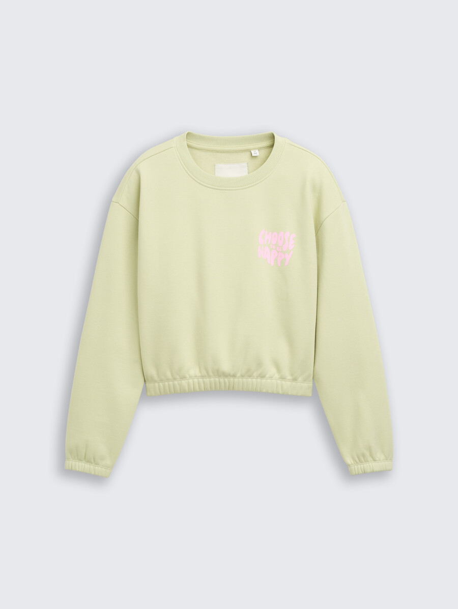 sweat-shirt court imprimé