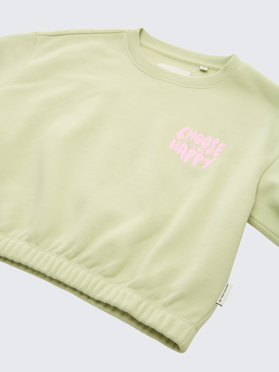 sweat-shirt court imprimé