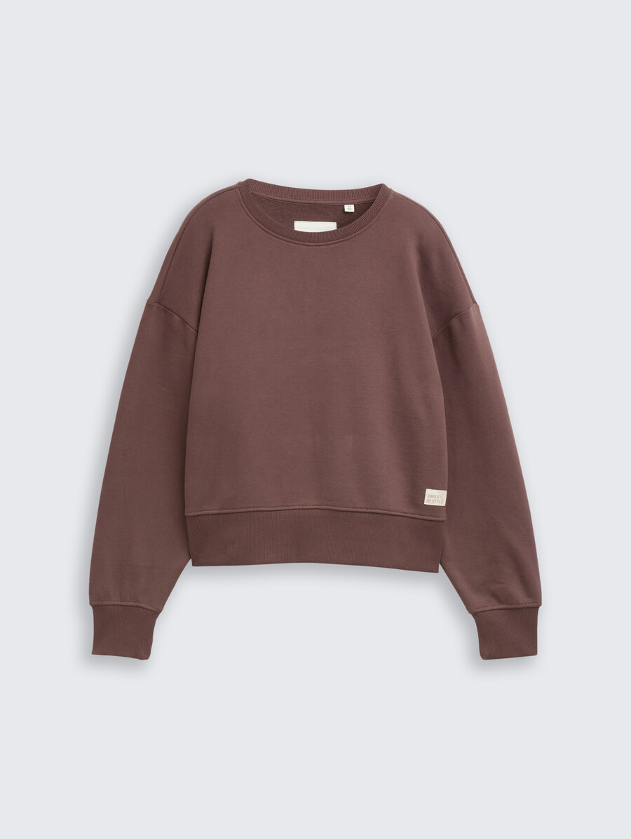 sweat-shirt basique avec badge