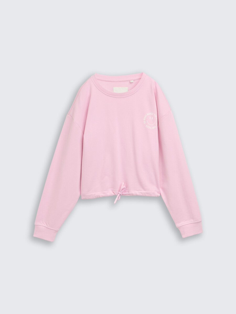 sweat-shirt court imprimé