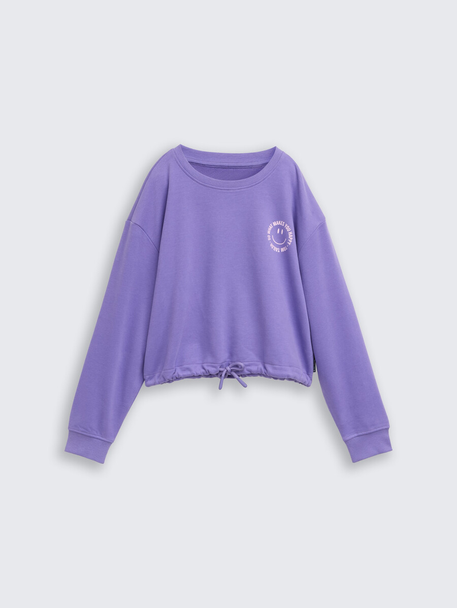 sweat-shirt court imprimé