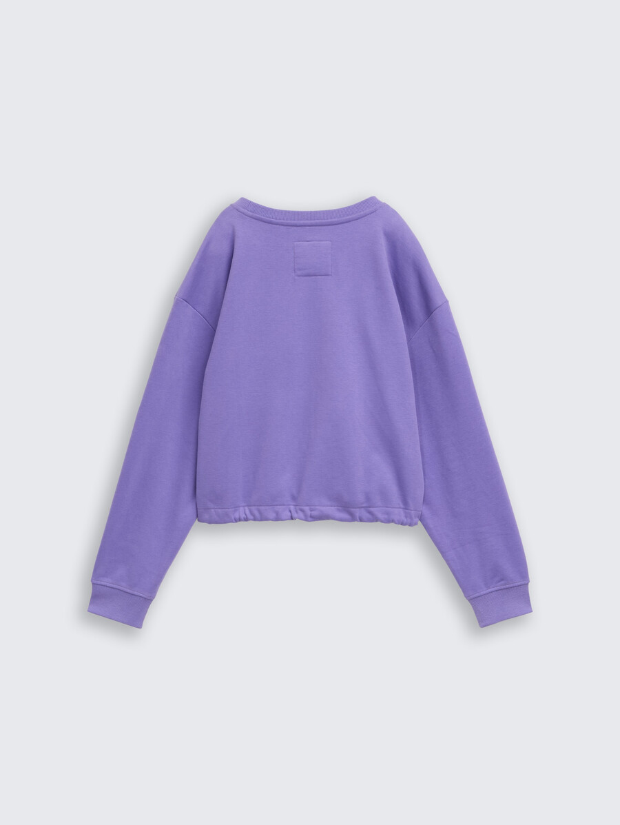 sweat-shirt court imprimé