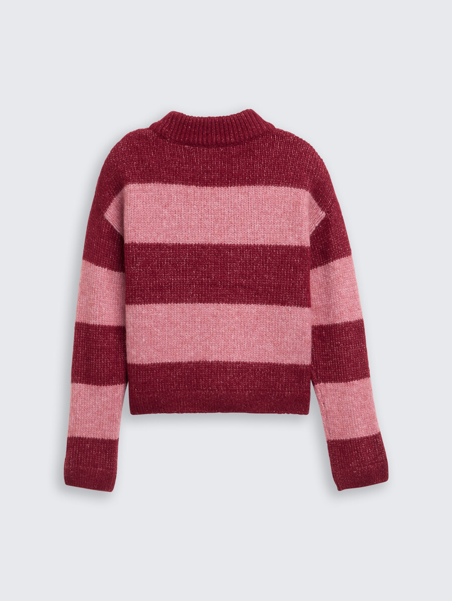 pull court en maille color block