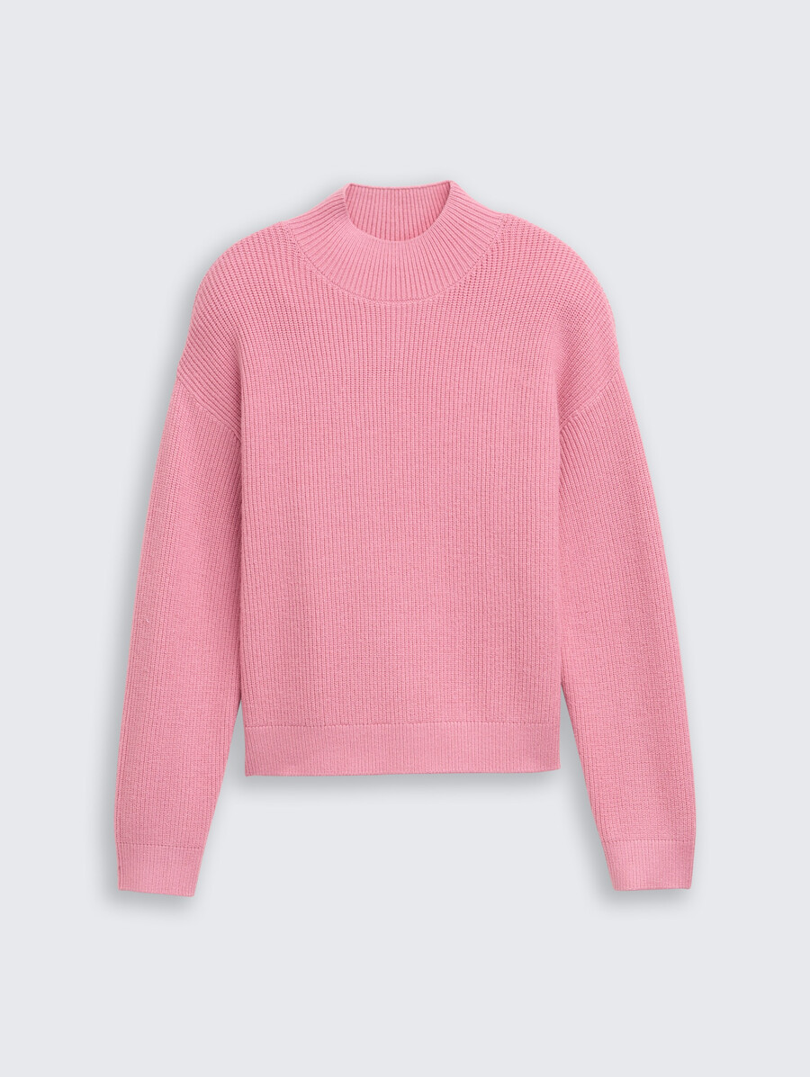pull en maille à col montant