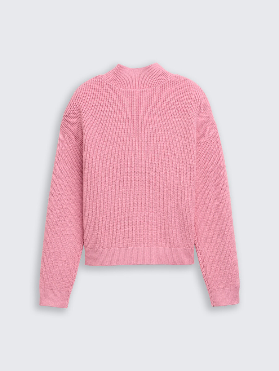 pull en maille à col montant