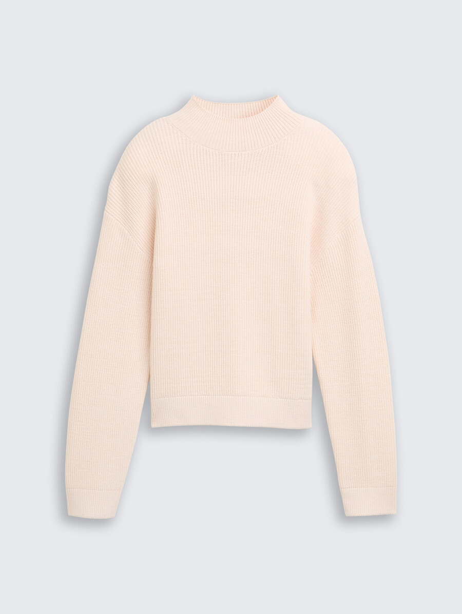 pull en maille à col montant
