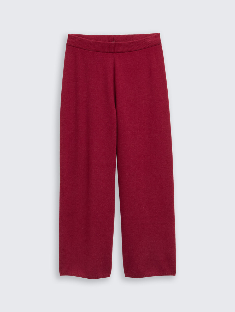pantalon en maille confortable à jambes larges