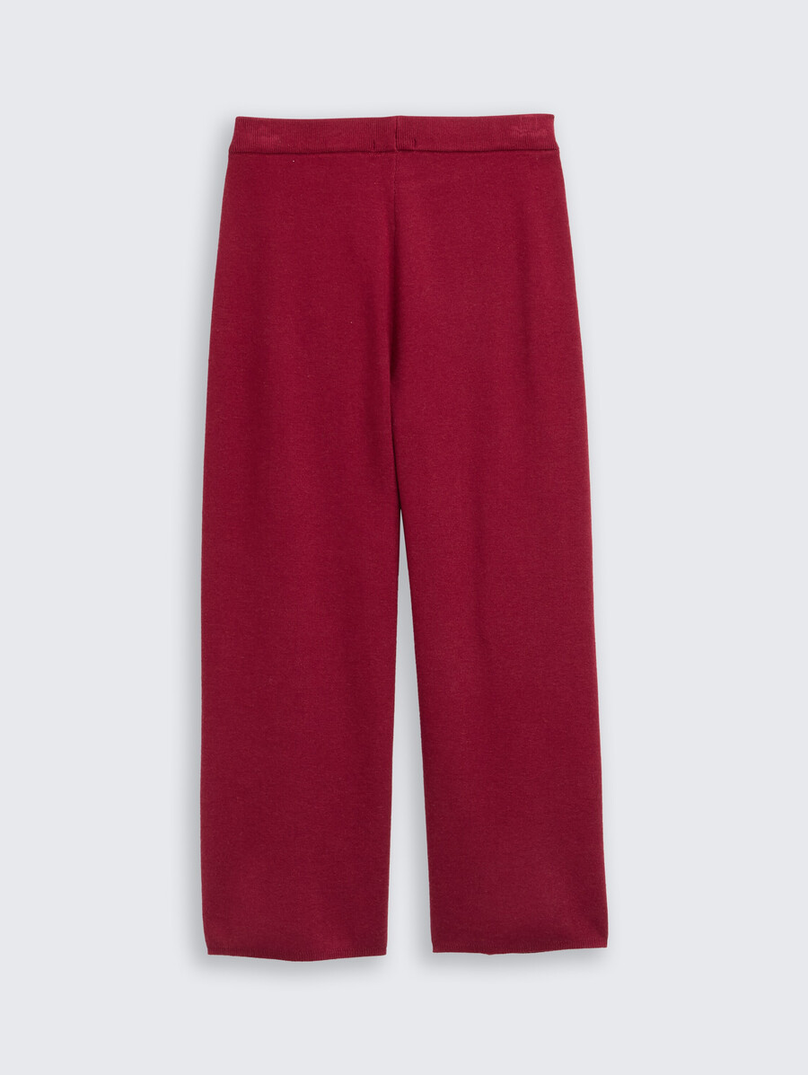 pantalon en maille confortable à jambes larges
