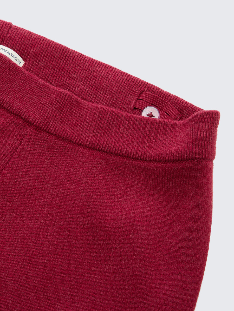 pantalon en maille confortable à jambes larges