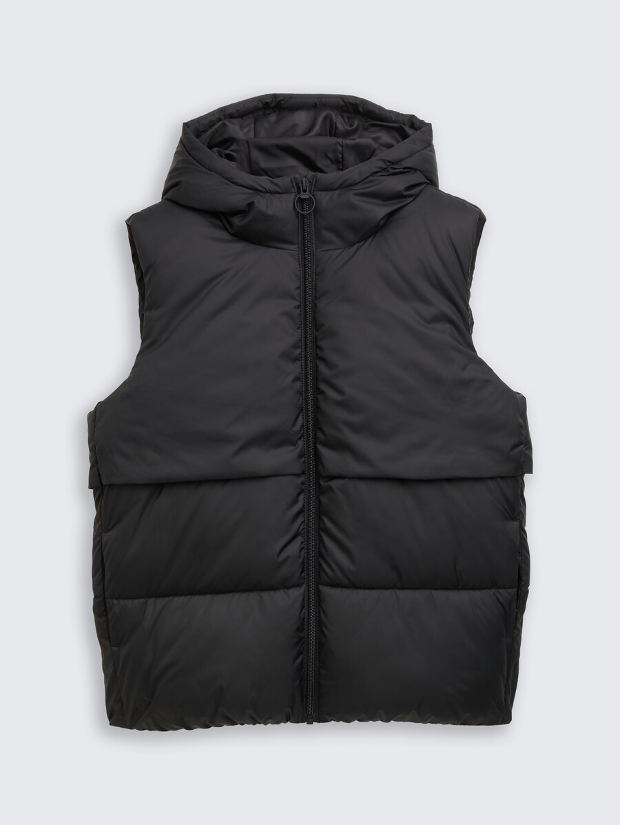 gilet matelassé à capuche
