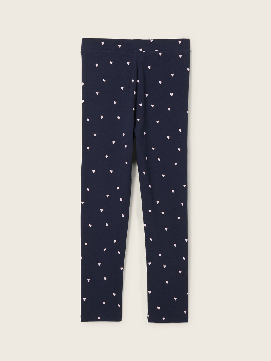 leggings à motifs de cœurs sur toute la surface